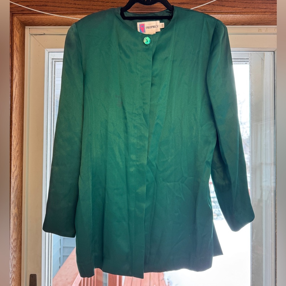 American Vintage Silky Emerald Green Women's Blouse